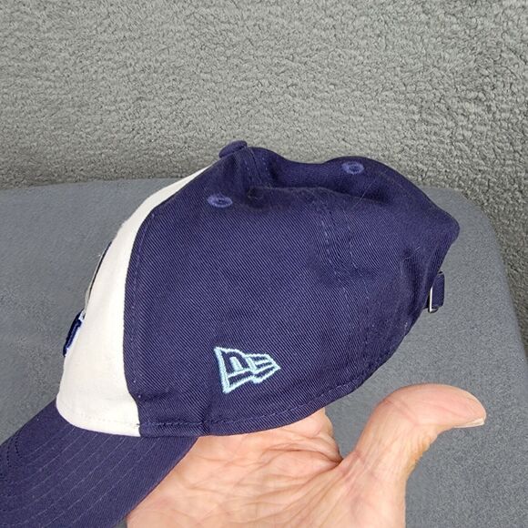 Tampa Bay Rays Baseball Cap Hat Girls Blue White Silver Heart Script Adjust MLB - Picture 7 of 8